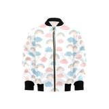 Cute rainbow clound pattern Kids' Boys' Girls' Bomber Jacket