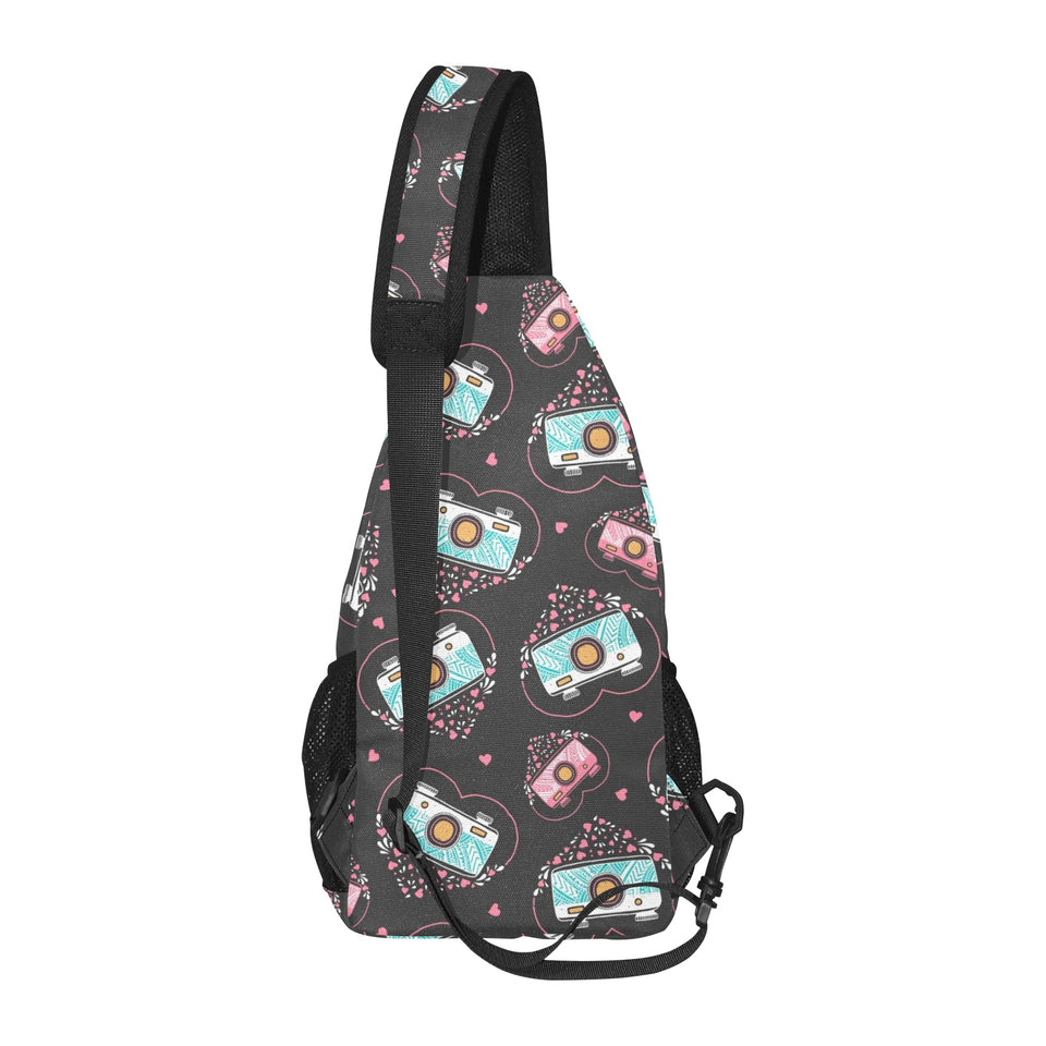 Camera Pattern Print Design 04 All Over Print Chest Bag