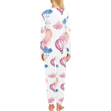 Watercolor air balloon cloud pattern Women's All Over Print Pajama Set
