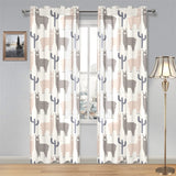 Llama Alpaca pattern Gauze Curtain