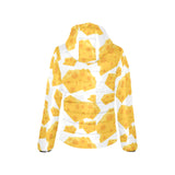 Cheese slice pattern Women's Padded Hooded Jacket
