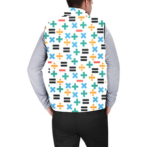Math Pattern Print Design 05 Men's Padded Vest