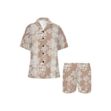 Beautiful hexagon japanese pattern Women's V-Neck Short Pajama Set