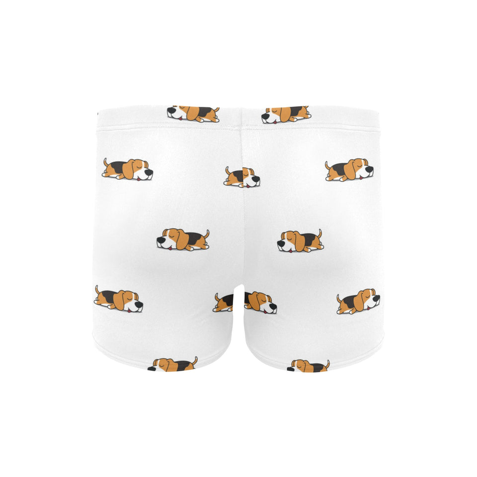 Cute beagle dog sleeping pattern Men's Swimming Trunks