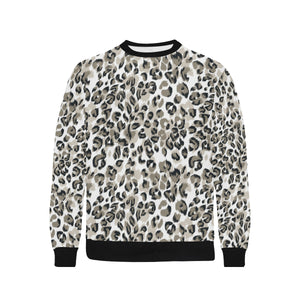 Leopard skin print pattern Men's Crew Neck Sweatshirt