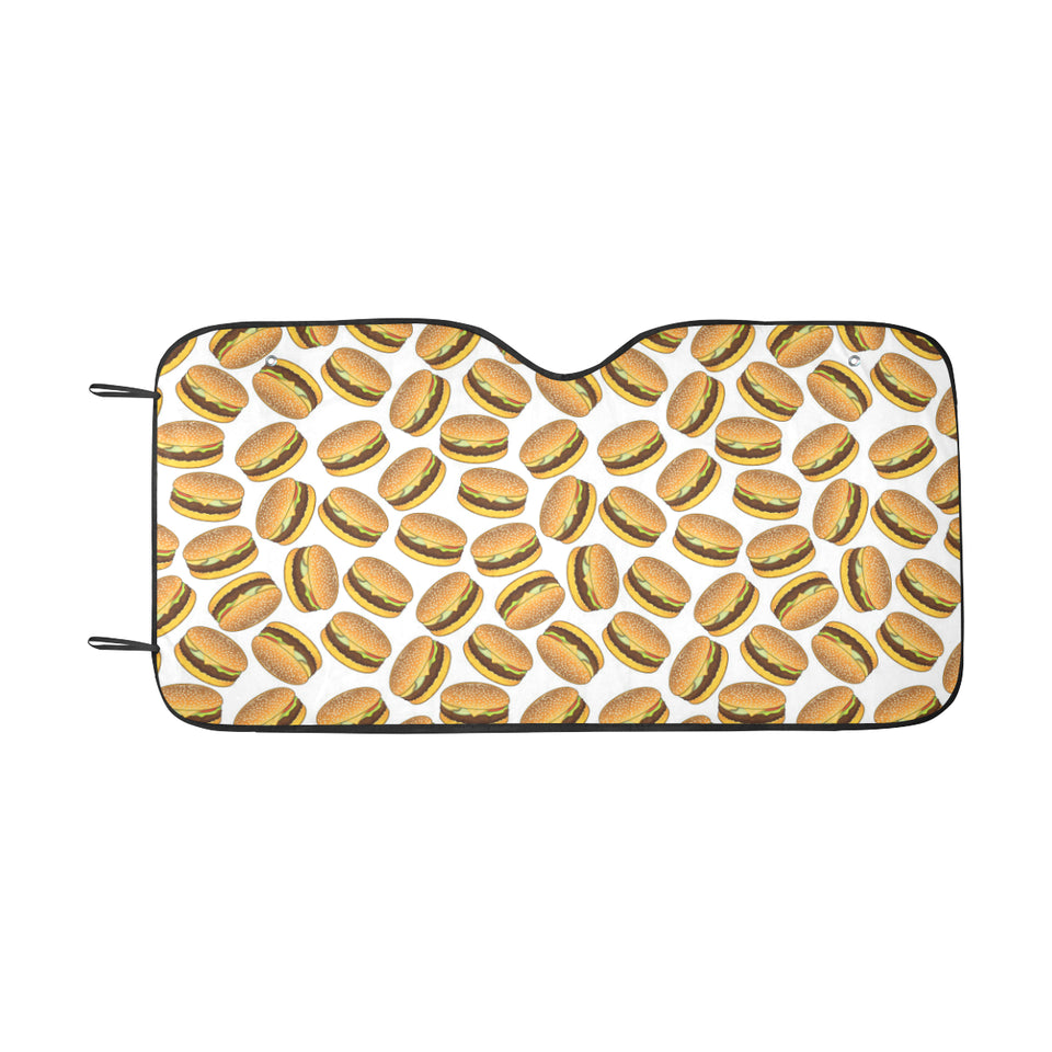 Hamburger Pattern Print Design 03 Car Sun Shade