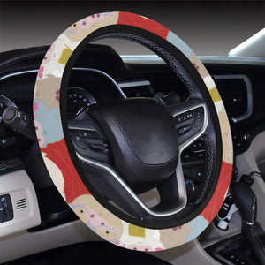 Pig Pattern Print Design 02 Car Steering Wheel Cover