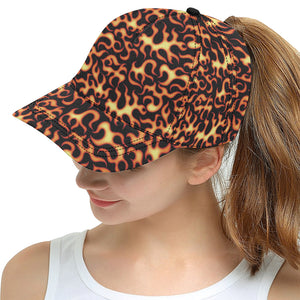 Fire flame dark pattern All Over Print Snapback Cap