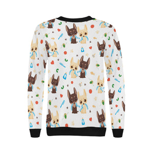 Cute Chihuahua dog pattern Women's Crew Neck Sweatshirt