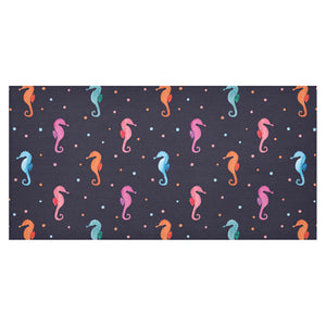 Watercolor colorful seahorse pattern Tablecloth