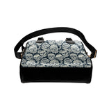Sugar skull black white pattern Shoulder Handbag
