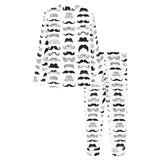 Mustache Beard Pattern Print Design 04 Women's All Over Print Pajama Set