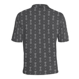 Engine Piston Black Background Pattern Design 02 Men's All Over Print Polo Shirt