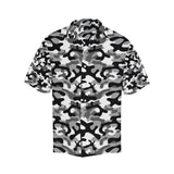 Black white camouflage pattern Men's All Over Print Hawaiian Shirt