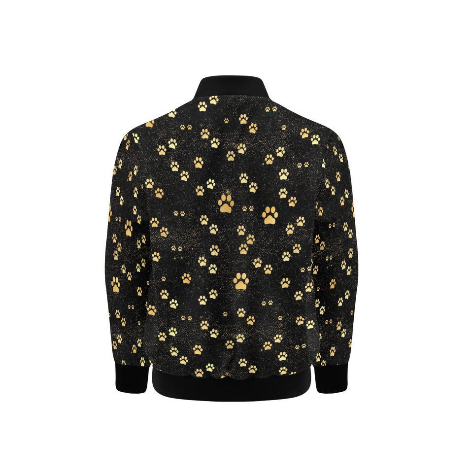 Dog Paws Pattern Print Design 05 Kids' Boys' Girls' Bomber Jacket