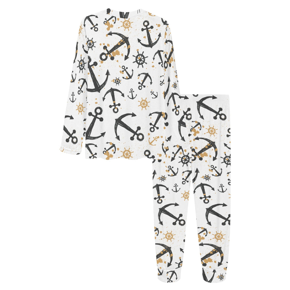 Anchors Rudders pattern Women's All Over Print Pajama Set