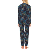 Beautiful peacock feather pattern Women's All Over Print Pajama Set