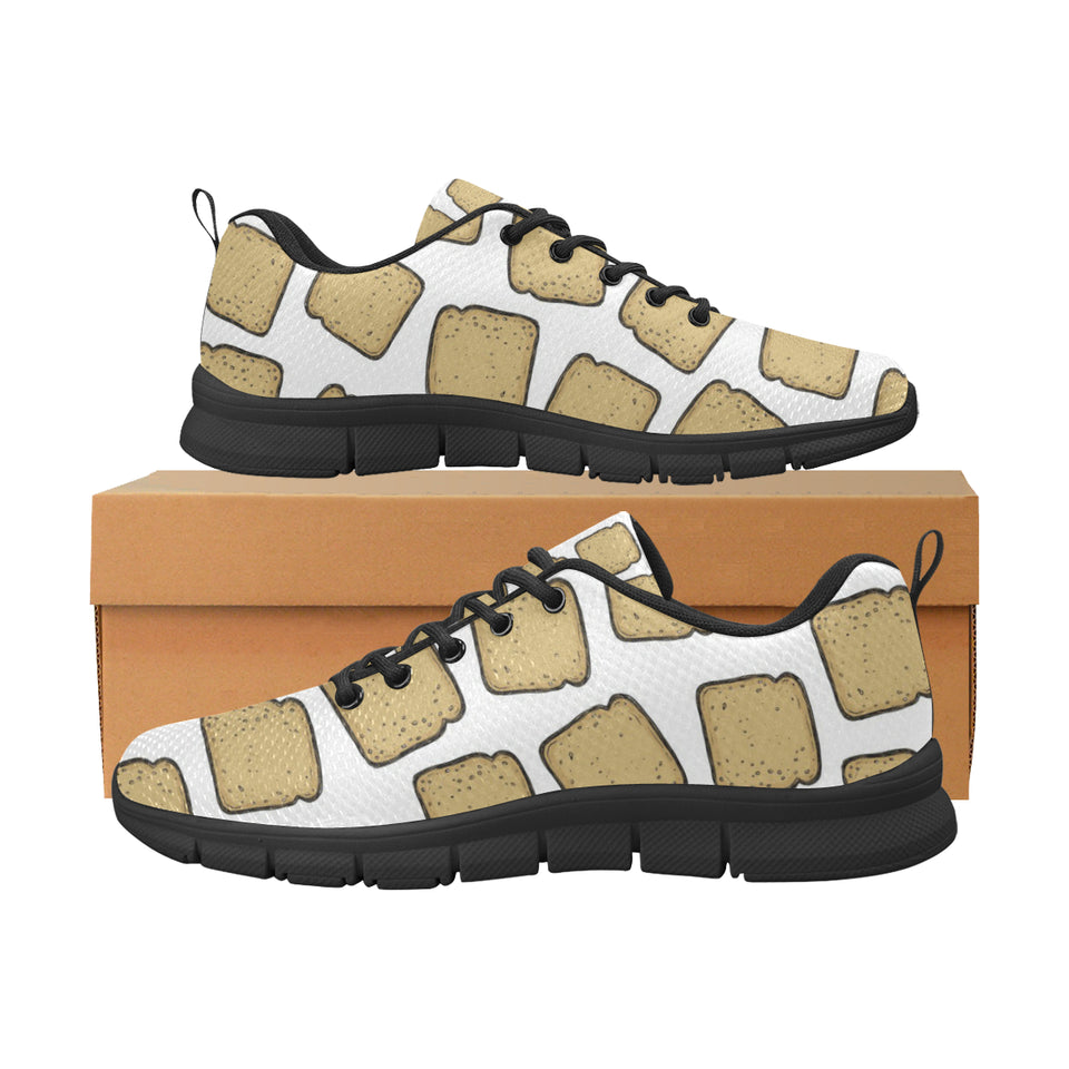 Bread Toast Pattern Print Design 03 Men's Breathable Sneakers ( Model 055)