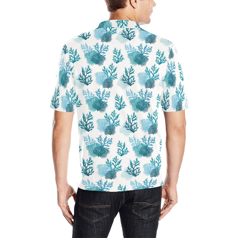 Coral Reef Pattern Print Design 04 Men's All Over Print Polo Shirt