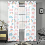 Cute rainbow clound pattern Gauze Curtain