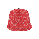 sushi pattern red background All Over Print Snapback Cap