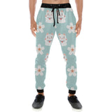 Maneki neko cat sakura Unisex Casual Sweatpants