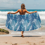 Shark hand drawn Beach Towel