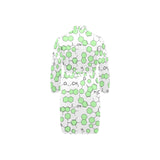 Chemistry Periodic Table Pattern Print Design 03 Men's Long Sleeve Belted Night Robe