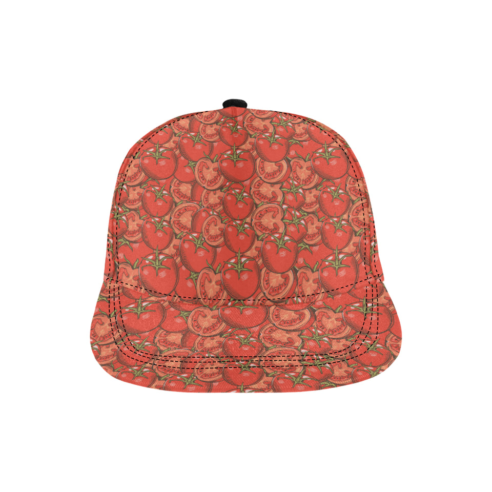 Red Tomato Pattern All Over Print Snapback Cap