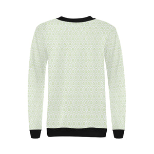 Cucumber pattern background Women's Crew Neck Sweatshirt