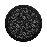 Garlic pattern black background Elegant Black Wall Clock