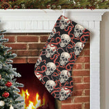 Red snake skull pattern Christmas Stocking