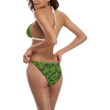 Green hop pattern Sexy Bikinis Two-Piece Swimsuits