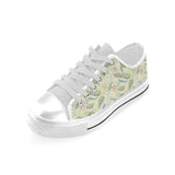 Hand drawn sea turtle fish pattern Men's Low Top Shoes White