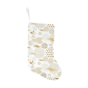 Beautiful gold japanese pattern Christmas Stocking