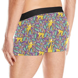 Cute yellow monkey leaves pattern Men's All Over Print Boxer Briefs Men's Underwear