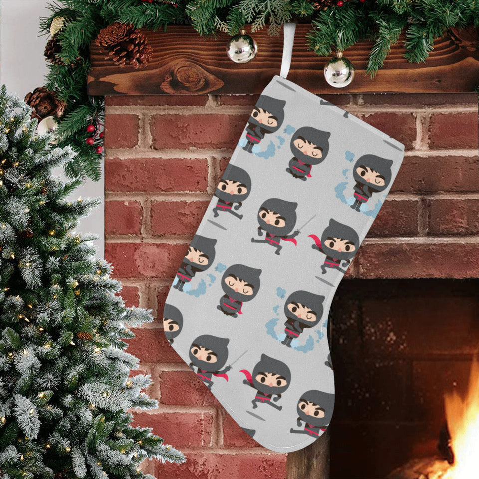 Cute ninja pattern Christmas Stocking