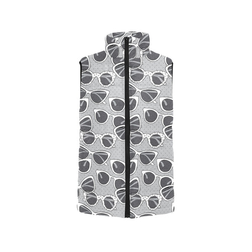 Sun Glasses Pattern Print Design 04 Women's Padded Vest