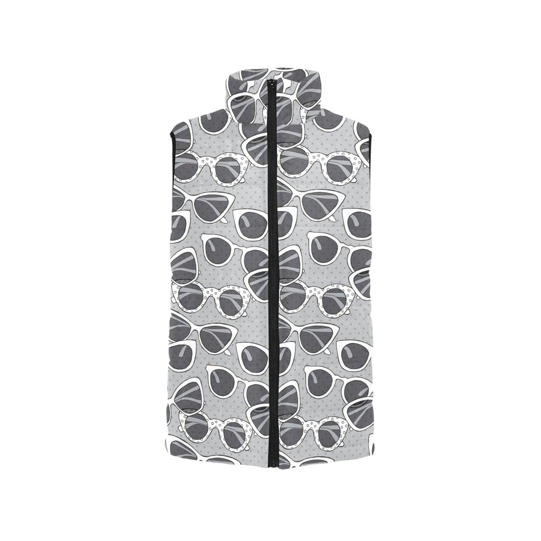 Sun Glasses Pattern Print Design 04 Women's Padded Vest