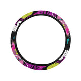 heart dot wave star creative design pattern Car Steering Wheel Cover