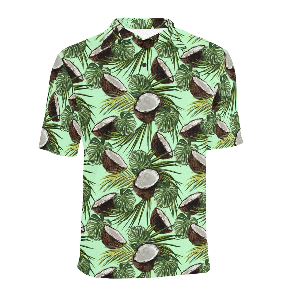 Coconut Pattern Print Design 02 Men's All Over Print Polo Shirt