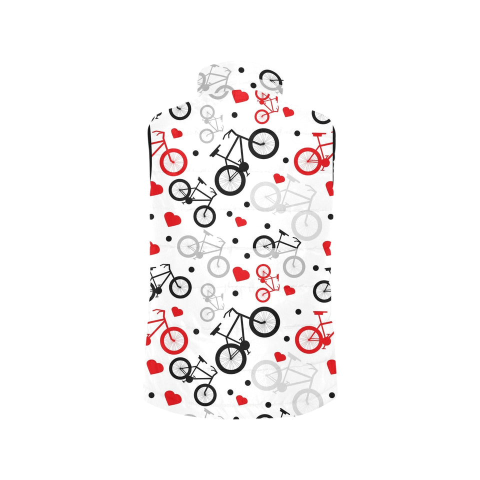 Bicycle Pattern Print Design 04 Men's Padded Vest