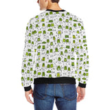 Sketch funny frog pattern Men's Crew Neck Sweatshirt