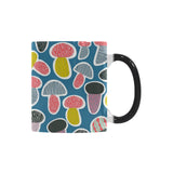 Colorful mushroom design pattern Morphing Mug Heat Changing Mug