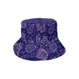 Cute owls pattern boho style ornament Unisex Bucket Hat