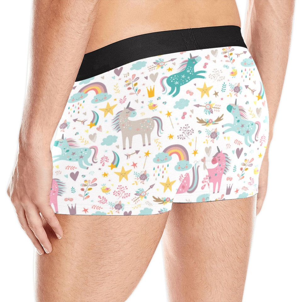Colorful unicorn pattern Men's All Over Print Boxer Briefs Men's Underwear