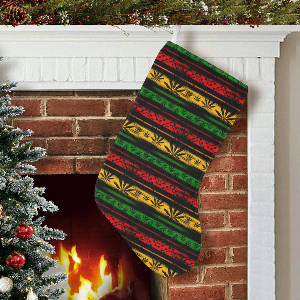 Canabis Marijuana Weed Pattern Print Design 04 Christmas Stocking