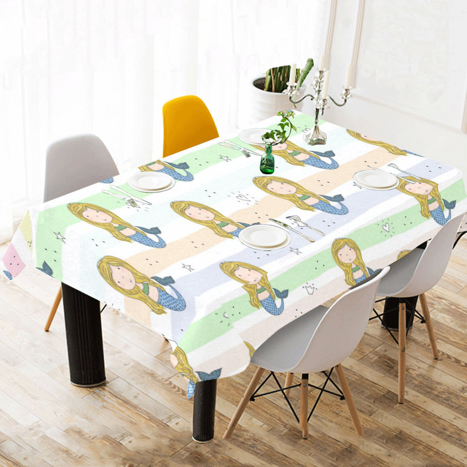Cute hand drawn mermaid Tablecloth