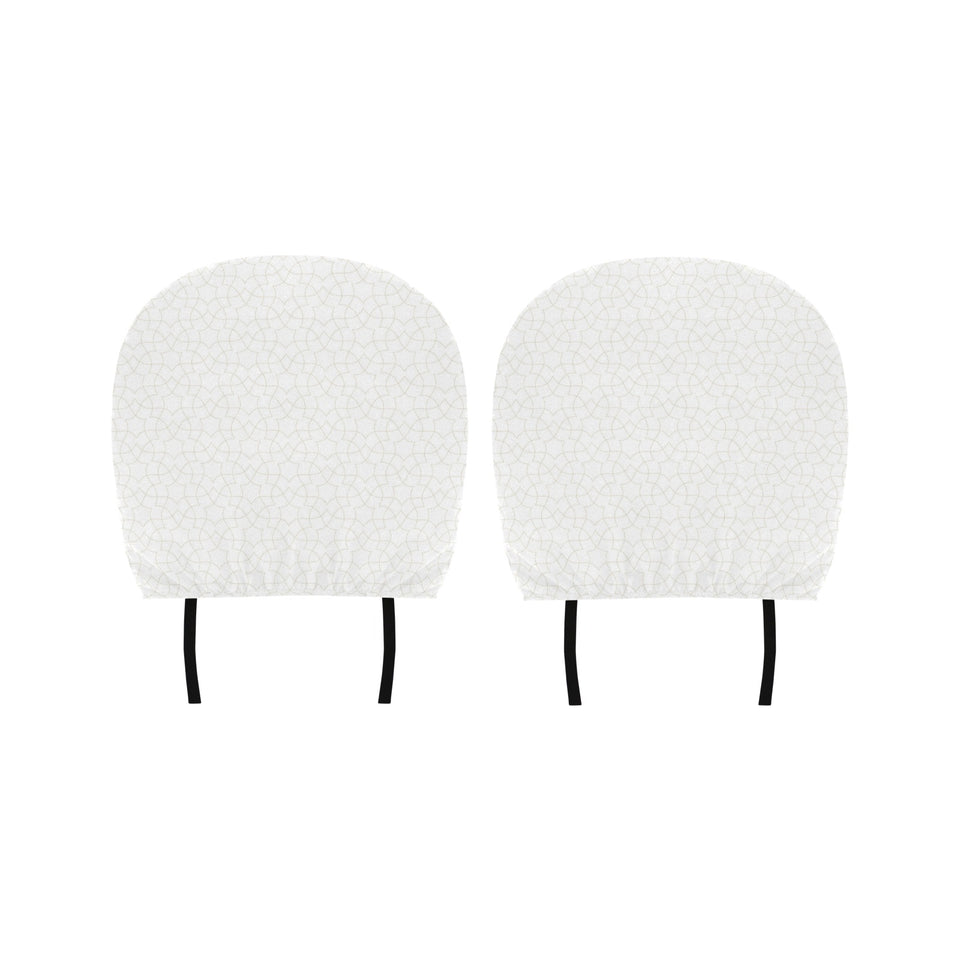 arabic white pattern Car Headrest Cover