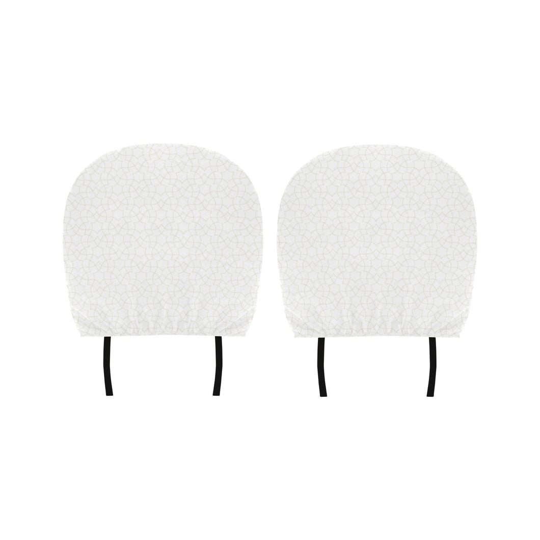 arabic white pattern Car Headrest Cover